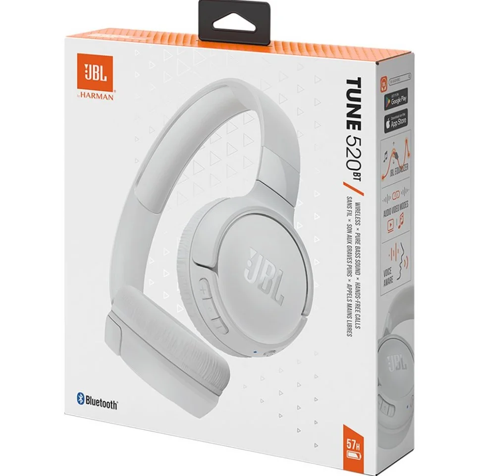 Fone Bluetooth Jbl Tune T520bt Branco - Cod: 4553